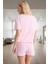 Yazlık Homewear Rahat Pijama Takımı Ayıcıklı Desen %100 Pamuk Profesyonel Görünüm 3