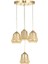 Venita 4 lü Bal+Beyaz Çift Camlı Salon Oturma Odası Modern Sarkıt Avize - (Gold Kaplama) 2