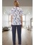 Rahat Pamuklu Pijama Takımı Çiçek Desenli Regular Kalıp Profesyonel Görünüm Modern Stil 2