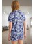 Rahat Yazlık %100 Pamuk Pijama Takımı Etnik Desenli Homewear Dayanıklı Malzeme Trend Tasarım 3
