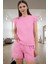 Yaz Için Pamuklu Brodeli Pijama Takımı Şortlu Regular Trend Tasarım Dayanıklı Malzeme 2