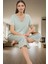 Çiçekli Kapri Pijama Yumuşak Örme Regular Kalıp Trend Tasarım Yüksek Kalite Seçkin Malzeme 1