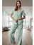 Dokuma Pamuklu Pijama Takımı Basic Siluet Tüm Sezonlar Için Uygun Konforlu Kesim 1