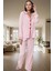 2'li Kalp Detaylı Viskon Pijama Takımı; Rahat ve Şık Kışlık Seçkin Malzeme Premium Kalite 1