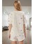 Kalpli Desenli Pamuk Pijama Takımı Yaz Için Ideal Rahatlık Zarifane Tasarım Modern Stil 3