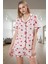 Pamuklu Örme Pijama Takımı Puantiyeli Desen Kısa Kollu Regular Kalıp Mükemmel Uyum Özel Tasarım 1