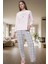 Rahat ve Şık Kadın Pijama Takımı Polar Ekoseli Uzun Kollu Yüksek Kalite Modern Stil 1