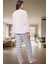 Rahat ve Şık Kadın Pijama Takımı Polar Ekoseli Uzun Kollu Yüksek Kalite Modern Stil 3