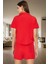 Rahat Pijama Takımı Pamuk Polyester Şortlu Yazlık Düğmeli Premium Kalite Yüksek 3
