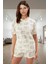 Homewear %100 Pamuklu Rahat Pijama Takımı Kedili Desen Kullanım Dayanıklı Malzeme 2