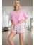 Rahat Homewear %100 Pamuk Ekose Pijama Takımı Kısa Kol Uzun Ömürlü Özenle Seçilmiş 1