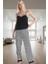 Ince Askılı V Yaka %100 Pamuklu Etnik Desenli Pijama Takımı Homewear Özenle Seçilmiş Uzun Ömürlü 2