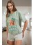 Kısa Kol Regular Kalıp %100 Pamuk Homewear Ayıcıklı Pijama Takımı Seçkin Malzeme Şık Görünüm 2