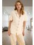 Yıldız Desenli Pijama Takımı Yumuşak Rahat Regular Kalıp 2'li Set Uzun Ömürlü 1