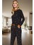 Çiçek Desenli Pamuklu Pijama Takımı Regular Boru Paça Kaliteli Işçilik Modern Stil 1
