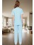 Çizgili Homewear Pijama Takımı Pamuk ve Polyester Karışımı Yüksek Kalite Mükemmel Uyum 3