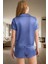 Dokuma Saten Pijama Takımı Çilek Nakış Regular Yazlık Mükemmel Uyum Kaliteli Işçilik 3