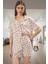 Rahat Yazlık Pijama %100 Viskon Çok Çiçek Desenli Şortlu Shally Dokuma Şık Görünüm 2