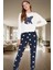 Pamuklu Pijama Takımı Yıldız Desenli Rahat ve Şık Uzun Paça Kış Mevsimi Premium Kalite 1