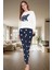 Pamuklu Pijama Takımı Yıldız Desenli Rahat ve Şık Uzun Paça Kış Mevsimi Premium Kalite 2
