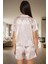 Yazlık Saten Pijama Takımı Kısa Kollu Regular Kalıp 100% Polyester Rahat ve Şık 3