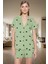 Rahat ve Şık Pamuklu Pijama Takımı Kalpli Desen 2 Parça Yaz Mevsimi Kullanım 2