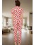 3'lü Çilek Desenli Ipliği Boyalı Pijama Takımı Rahat ve Şık Uyku Deneyimi Dayanıklı Malzeme 3