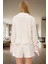 Şık ve Rahat Homewear Viskoz Pijama Takımı Boru Paça Şort Uzun Ömürlü Modern Stil 3