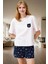 2'li Homewear Viskon Pijama Takımı Regular Kalıp Kısa Kollu Çiçekli Rahat Kullanım 2