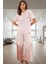 Ilkbahar Sonbahar Homewear %100 Pamuk Çiçekli Pijama Takımı Modern Stil Kaliteli Işçilik 1