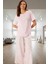 Ilkbahar Sonbahar Homewear %100 Pamuk Çiçekli Pijama Takımı Modern Stil Kaliteli Işçilik 2