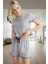 Rahat Yazlık Pijama Takımı Viskoz Süprem Örme Kumaş Fırfır Detay Modern Stil 1