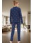 Kışlık %100 Pamuklu Pijama Takımı Kalpli Desenli Rahat Profesyonel Görünüm ve Şık 3