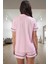 Rahatlık ve Şıklık Çizgili Örme Pijama Takımı Yüksek Kalite Trend Tasarım Seçkin Malzeme 2