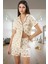 Yazlık %100 Pamuk Pijama Takımı Ayıcık ve Kalp Desenli Şortlu Gömlek Premium Kalite 2