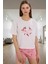Homewear %100 Pamuk 2'li Pijama Takımı Biber Desenli Şort ve Tişört Modern Stil Rahat Şık 2