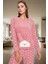 Yumuşak Polar Kumaşlı 3lü Pijama Takımı Kalpli Desenli Kışlık Set Trend Tasarım 2