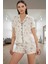 Yazlık %100 Pamuklu Galaksi Desenli Şortlu Pijama Takımı Özel Tasarım Modern Stil 1