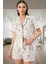 Yazlık %100 Pamuklu Galaksi Desenli Şortlu Pijama Takımı Özel Tasarım Modern Stil 2