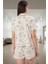 Yazlık %100 Pamuklu Galaksi Desenli Şortlu Pijama Takımı Özel Tasarım Modern Stil 3