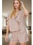Yazlık Şortlu Pijama Takımı Kalpli Desenli %100 Viskoz Regular Fit Yüksek Kalite 1