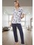 Rahat Pamuklu Pijama Takımı Çiçek Desenli Regular Kalıp Profesyonel Görünüm Modern Stil 1