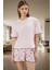 Yazlık Örme Pijama Takımı Galaksi Desenli Baby Overlok Detaylı Modern Stil Konforlu Kesim 2