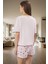 Yazlık Örme Pijama Takımı Galaksi Desenli Baby Overlok Detaylı Modern Stil Konforlu Kesim 3