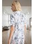 Rahat Viskoz Pijama Takımı Çiçekli Desen Şortlu Dokuma Kumaş Konforlu Kesim Modern Stil 3
