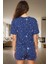 Yazlık Homewear Pijama Takımı %100 Pamuk Galaksi Desenli Regular Kalıp Modern Stil Premium Kalite 3