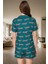 Yazlık Animal Desenli Pijama Takımı Shally Dokuma Viskoz Rahat Kalıp Dayanıklı Malzeme 3
