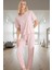 Rahat Örme Pijama Takımı Kalp Desenli Yumuşak Polyester Pamuk Karışımı Modern Stil 2