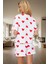 Kalp Desenli Örme Pijama Takımı Yaz Için Mükemmel Konfor Trend Tasarım Rahat ve Şık 3