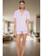 Yazlık Homewear Pijama Takımı %100 Pamuk Biyeli Detaylı Regular Fit Modern Stil Trend Tasarım 2